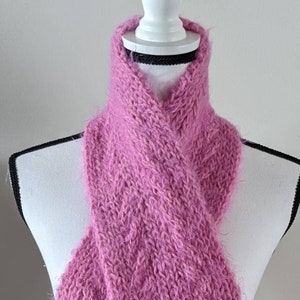 New Handmade Posy Cable and Ribbing Knit Scarf - 5.5&quot; x 66&quot;