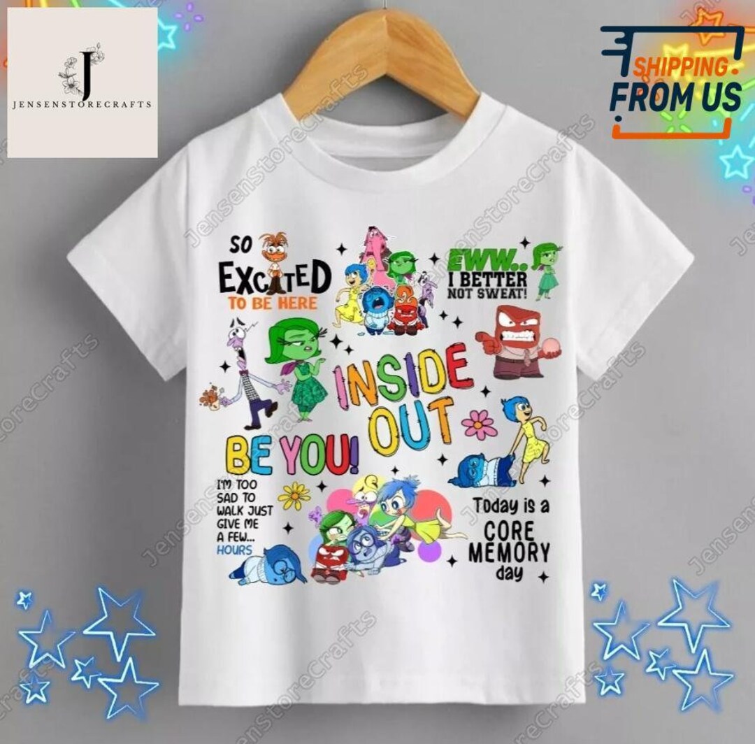 Inside Out 2 Be You Emotions Pixar Style Fashion Graphic Tee Shirt ...