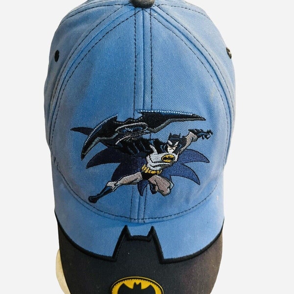 BATMAN Hat Baseball Cap Youth Adjustable Back Embroidered Front & Bill DC Comics