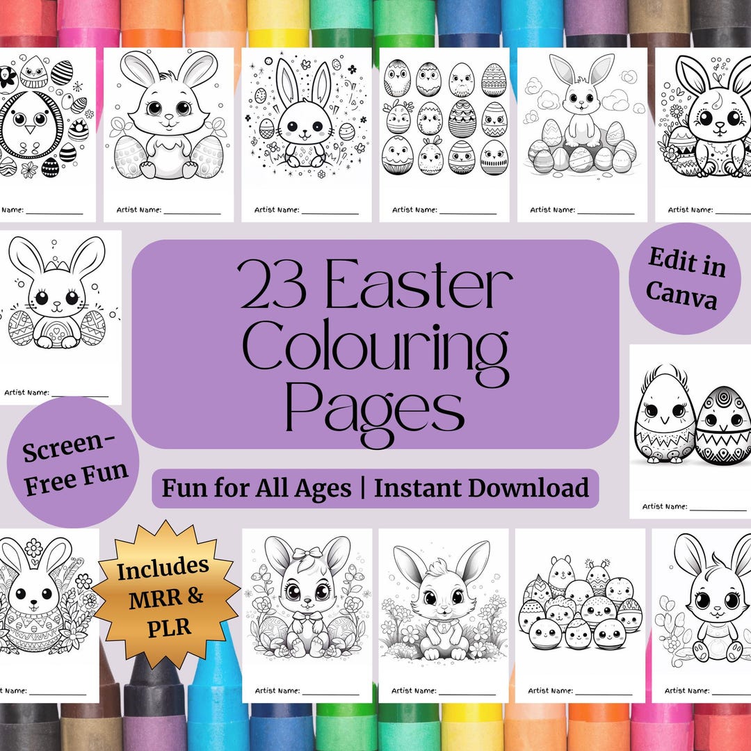 23 Easter Colouring Pages | Fun Printable Activities for Kids (editable ...