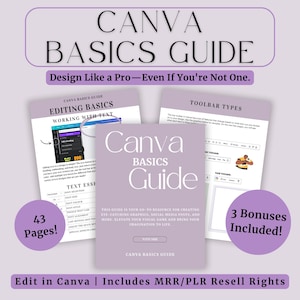 Paquete de guía básica de Canva / Plantillas de maquetas y agenda Girl Boss (PLR + MRR incluidos)