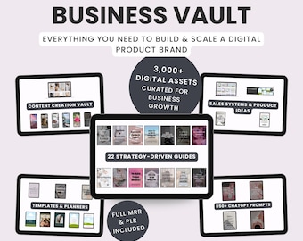 Digital Business Vault – 3,000+ PLR & MRR Digital Products | Editable Canva Ebooks, Reels and Marketing Templates
