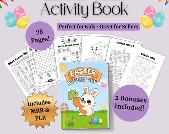 Easter Kids Activity Book | 78 Printable Easter Activities | PLR MRR