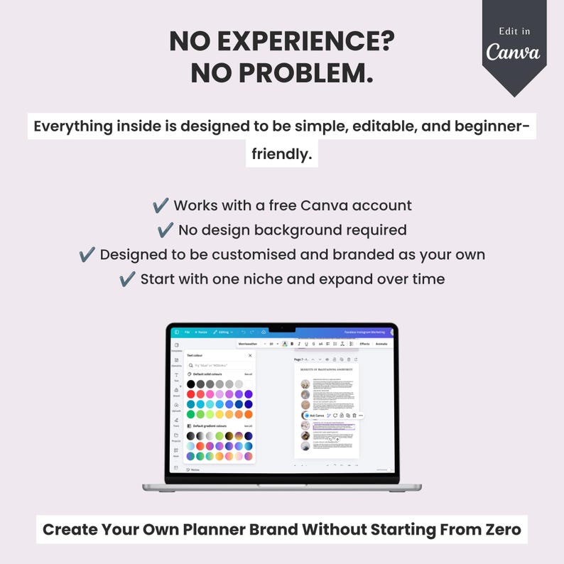 Pacchetto agenda e diario PLR / 290 modelli Canva modificabili / Prodotti digitali MRR con diritti di rivendita immagine 8