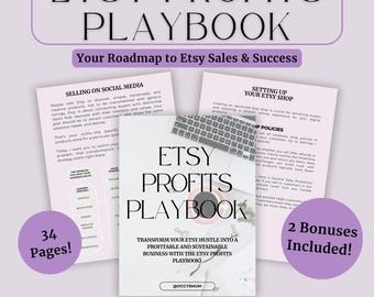 Etsy Profits Playbook Bundle | PLR Business Guide & Canva Templates (MRR Digital Toolkit)