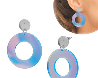 1 paire de boucles d'oreilles créoles scintillantes