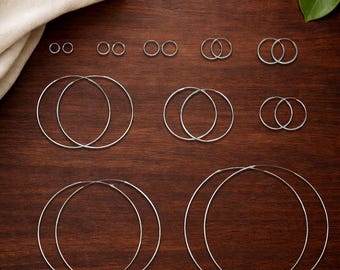 Creolen aus 925 Sterling Silber; Silbercreolen in der Größe