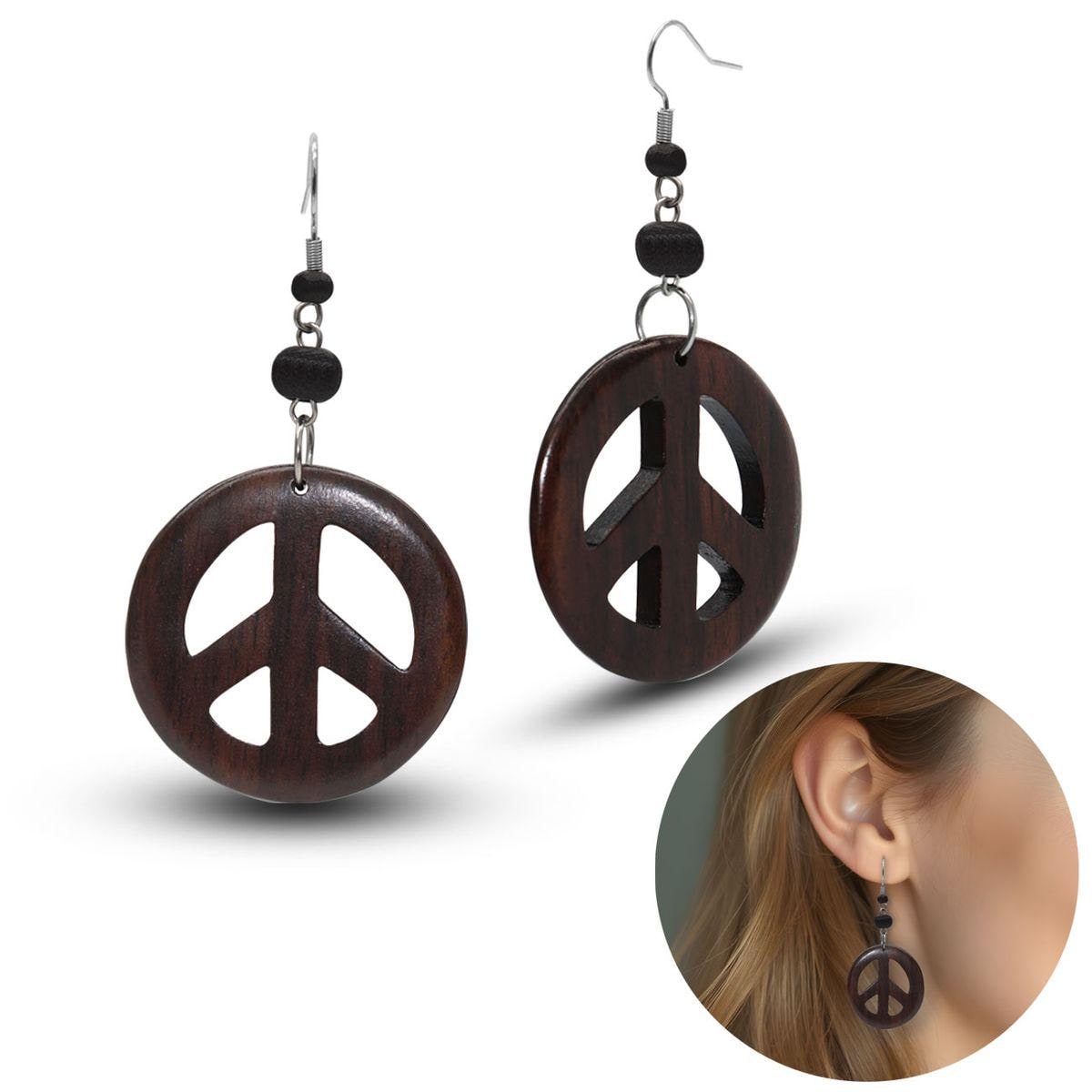 Boucles D'Oreilles Fantaisie Vintage Années 1970 - Occasion - Taille Unique - Multicouleur
