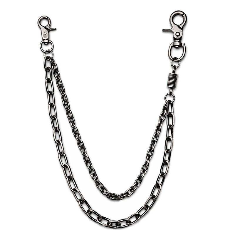 Black Double Wallet Chain - Etsy