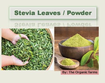 Feuille de stévia biologique : feuilles vertes séchées ou poudre
