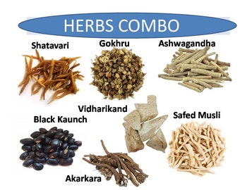 Ayurvedic Herb Combo: Shatavar, Gokhru, Safed Musli & More (50-100g per Herb)