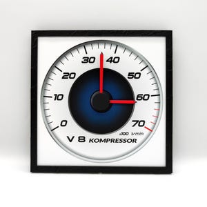 Horloge murale avec compteur de vitesse Mercedes AMG, accessoires de bureau, cadeau pour garagiste, décoration d&#39;intérieur sur le thème de l&#39;automobile, passionnés de voiture, intérieur de course