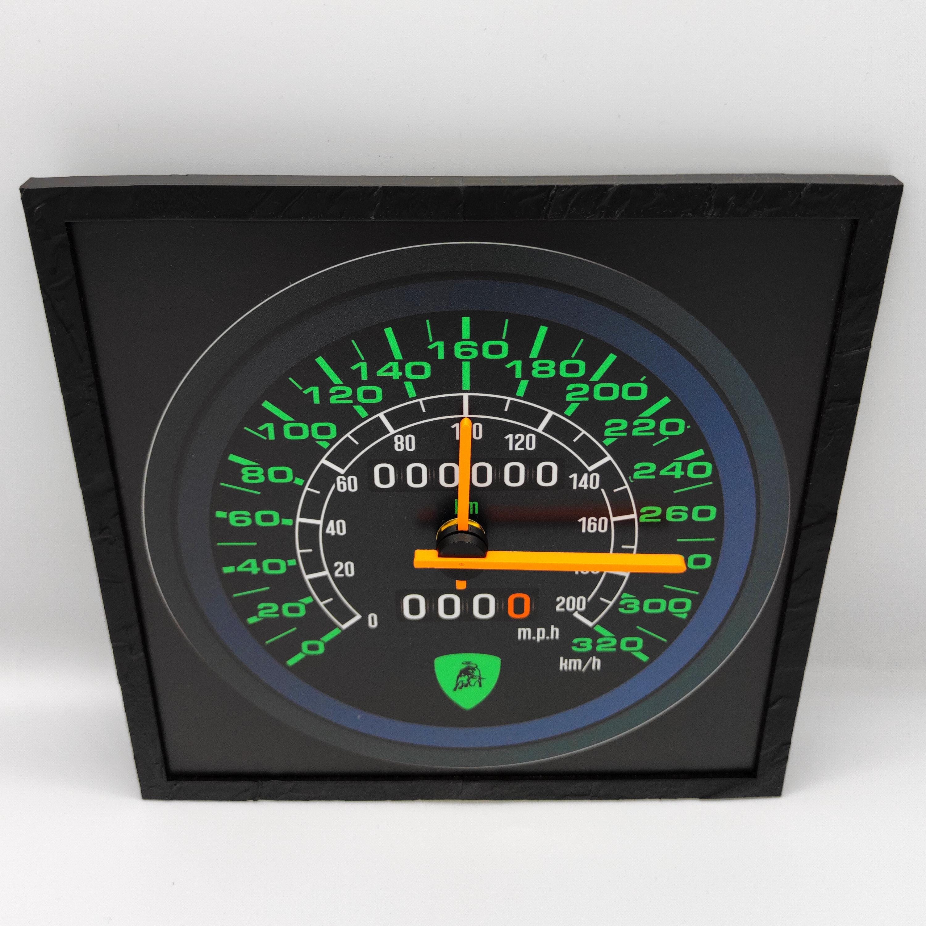 Countach Speedometer Lamborghini Countach Speedometer Clock | 3D Printed Automotive Wall Art ...