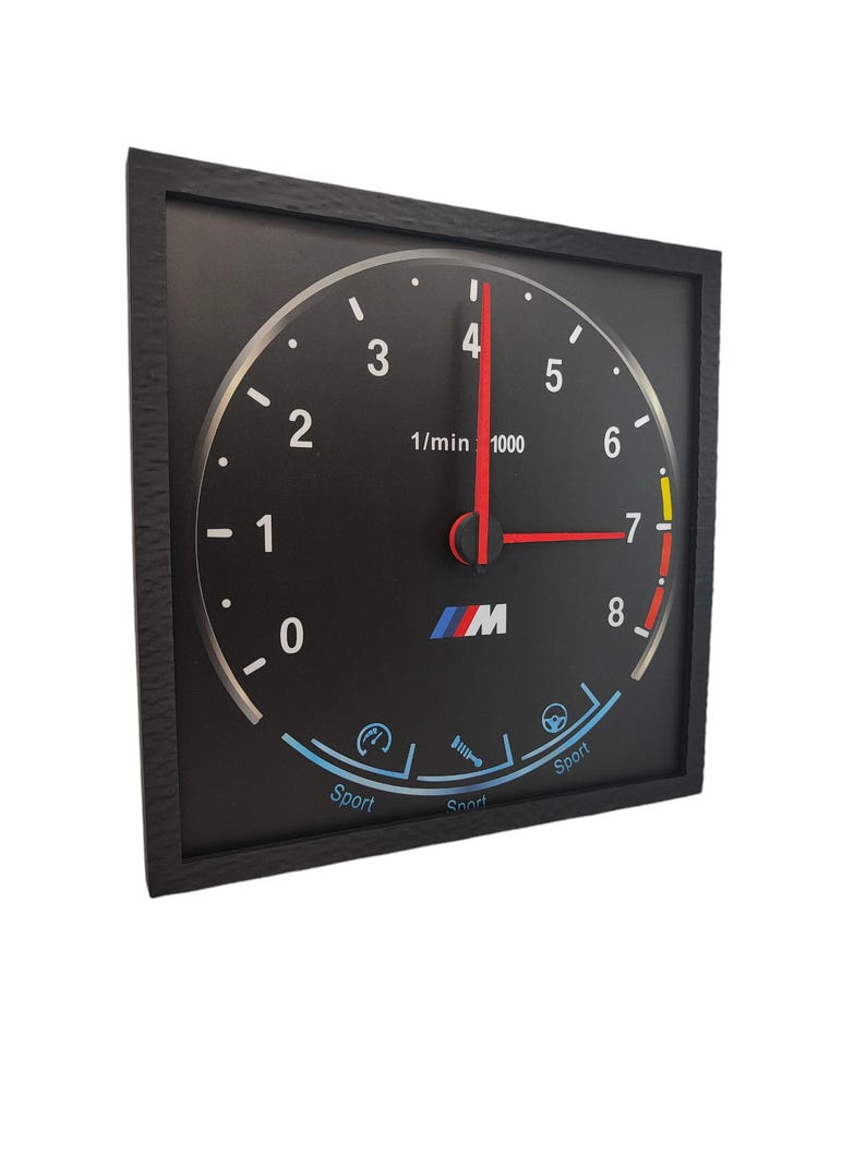 Desk Clock Bmw M, Unique Wall Clock, Personalized Car Guy Gift, Shelf