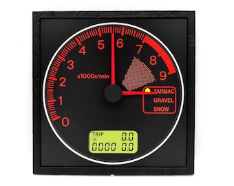 Mitsubishi Evo toerentellerklok, autoliefhebber wandklok, snelheidsmeterklok, garagedecor, cadeau voor autoliefhebbers, bureauklok