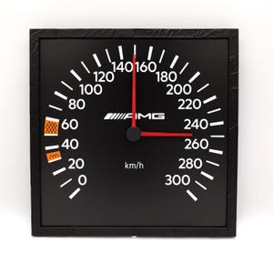 Horloge murale classique avec compteur de vitesse Mercedes, accessoires de bureau, cadeau pour homme de voiture, décoration d&#39;intérieur sur le thème de l&#39;automobile, passionnés de voiture, intérieur de course