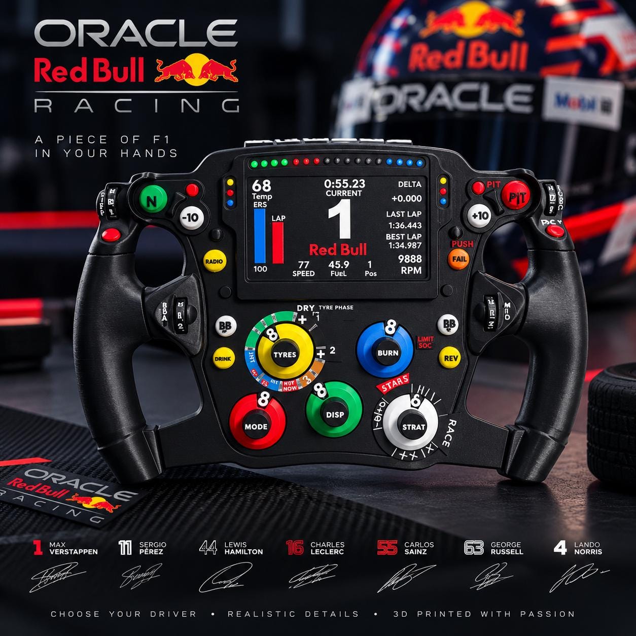 Red Bull F1 Steering Wheel - Etsy