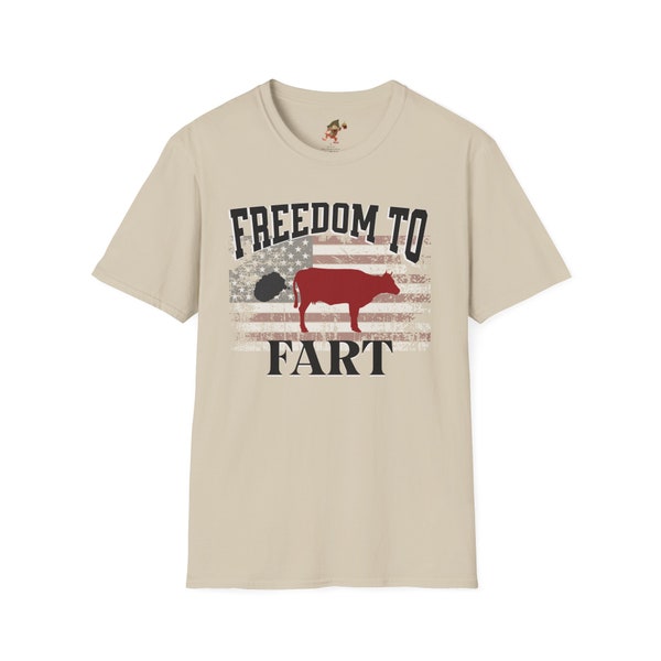 FREEDOM TO FART, Unisex Softstyle T-Shirt, Adult Humor