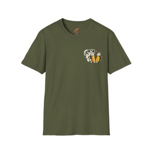 The Two Go Great Together , Fishing and Beer Unisex Softstyle T-Shirt, Adult Humor