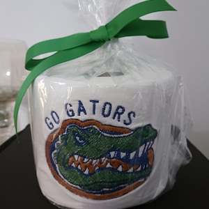 Idea regalo unica, carta igienica ricamata, alligatore della Florida, arredo bagno