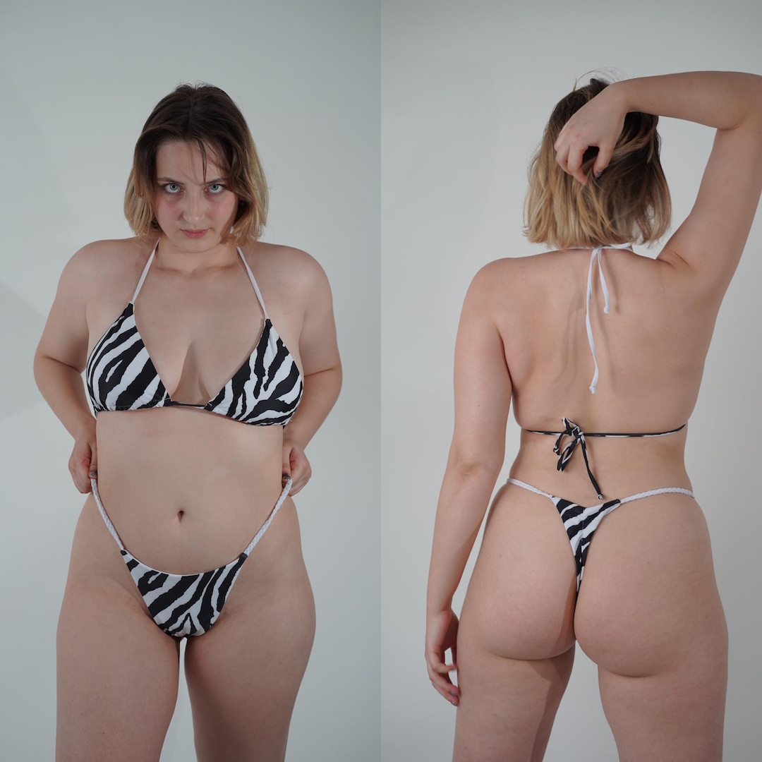 Bikini Zèbre Imprimé Bralette main image 1