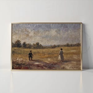 Impresión pastoral victoriana: obra de arte impresionista rural (descargable)