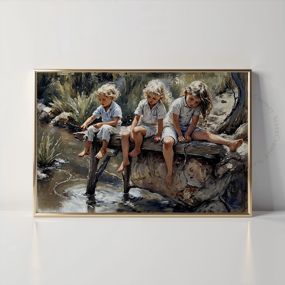 Vintage Children Wall Art | Summer Kids Room Decor | Nostalgic ...
