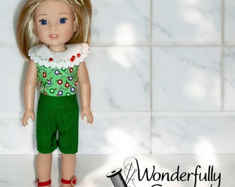 Pleated Shorts and Top for 14” Dolls | Fits WellieWishers™