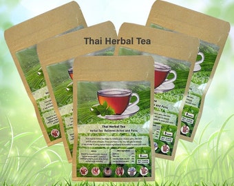 Organic Herbal Thai Tea Bags, Natural Relief Tea, Gift for Mom & Dad