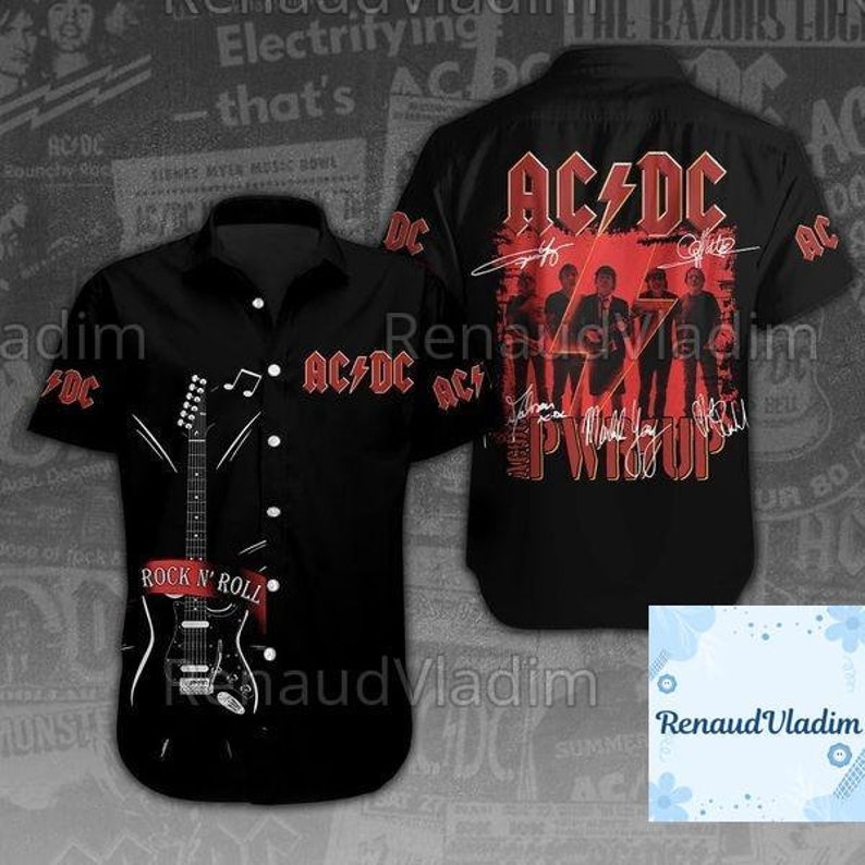 Acdc Pwr up Tour T-shirt, Acdc Hawaiian Shirt, Acdc Tour 2024 Shirt ...