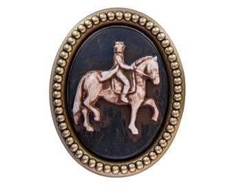 Collected Elegance - Dressage Brooch - Dressage Rider Pin