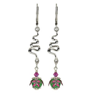 Lilith or Eve Snake and Apple Earrings  Fairyland Earrings