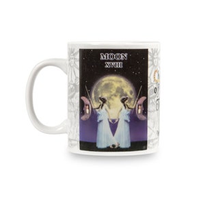 Caneca de café com cartas de tarô da lua de 11 onças