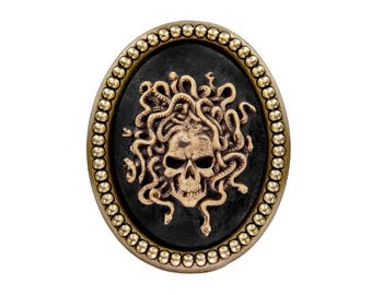 Venom and Victory Medusa Brooch - Symbol of Feminine Power - Striking Medusa Pin