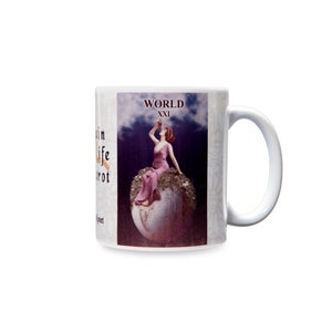 Caneca de café da carta de tarô mundial
