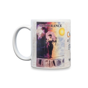 Caneca de café de 11 onças com carta de tarô da temperança