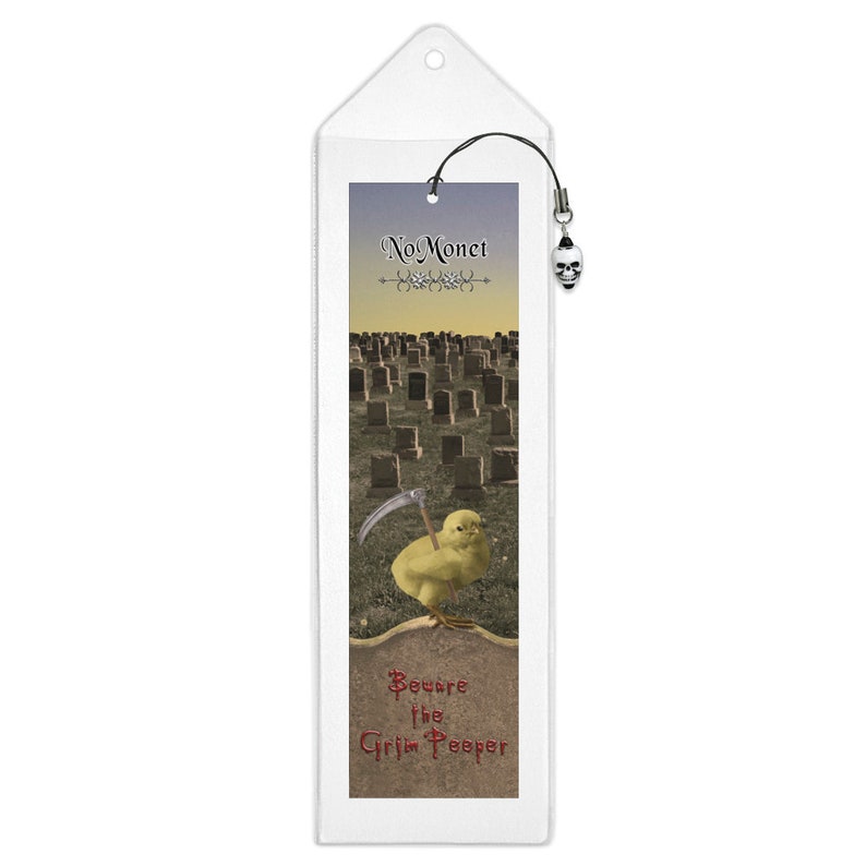 Beware the Grim Peeper Dark Humor Bookmark image 1