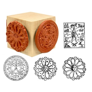 Juego de sellos de goma de astrología y alquimia