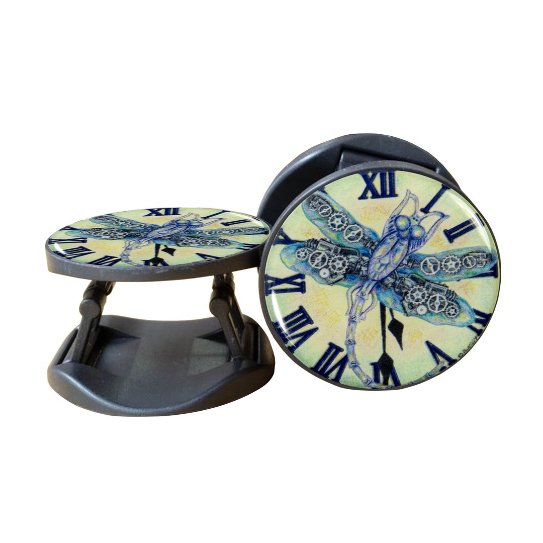 Stick Insect Clock Steampunk Dragonfly Clock Adjustable Phone Stand and Holder - Dragonfly ...