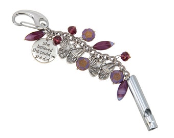 Pozytywne Zachęty Motyl Portfel lub Plecak Charm