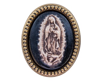 Virgin Mary Brooch - Mary Mother of God - Mary Mother of Jesus Pin
