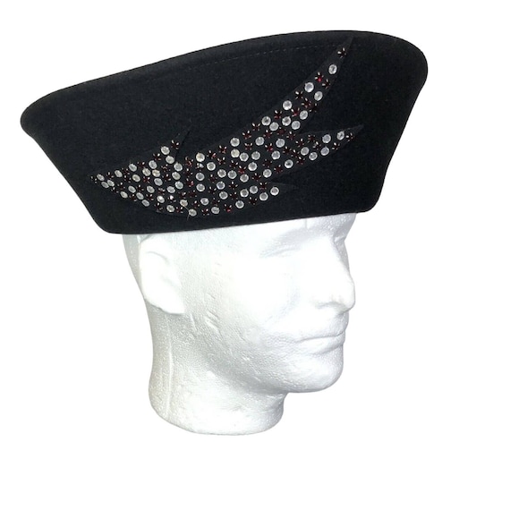 Jack McConnell Boutique Black Wool Hat with White 