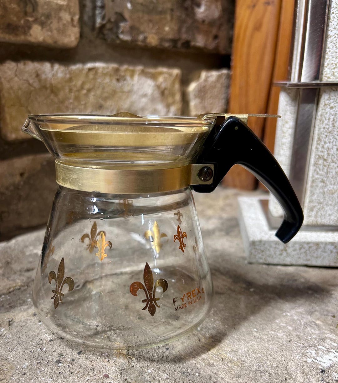 Vintage Pyrex Fleur-de-lis Coffee Tea Syrup Carafe - Etsy