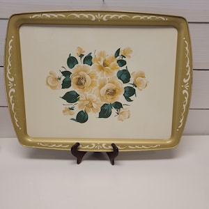 Vassoio da portata vintage con rose