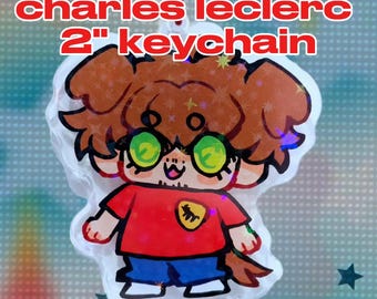 formula 1 charles leclerc keychain | f1 chibi acrylic charm