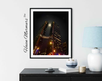 Transform Your Walls with this Striking Building and Bridge Digital Art - Perfect Decor for Architecture Lovers! | First-hand captured