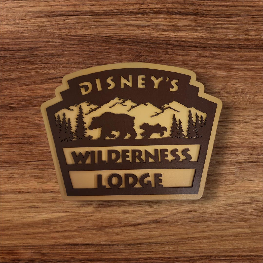 Disney's Wilderness Lodge Resort Sign | Handmade Wooden Rustic Decor ...