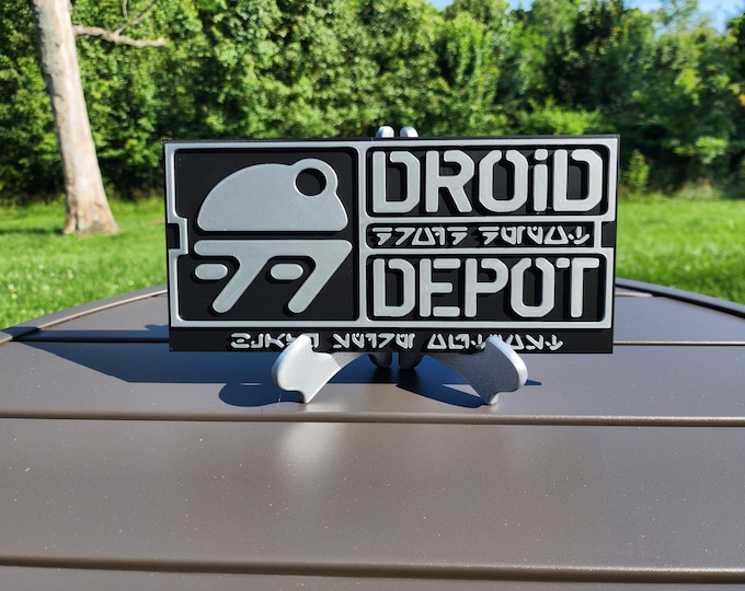 Droid Depot Inspired 3D Printed Sign Disneyland Disney World Galaxy's ...