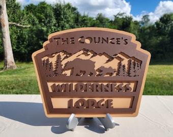 Disney's Wilderness Lodge Resort Sign | Handmade Wooden Rustic Decor | Disney Prop Style Replica Personalizable