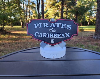 Bord Pirates of the Caribbean – 3D-geprint Disney Ride-decor – Klassieke wanddecoratie attractie